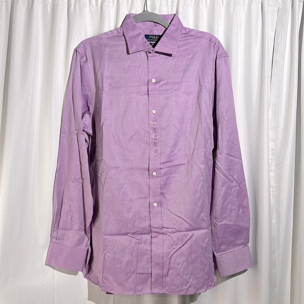 NEW Polo by Ralph Lauren Men's Dress Shirt Purple Size 16-34/35